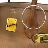 エルメス HERMES バーキン35 〇Y刻 シガール ゴールド金具 クシュベル レディース ハンドバッグ