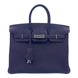 エルメス HERMES バーキン25 D刻 レザン シルバー金具 トゴ レディース ハンドバッグ