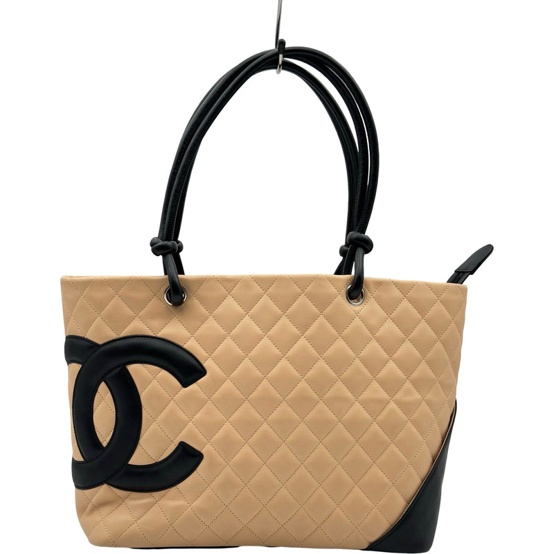 シャネル CHANEL カンボンライントート ラージ A25169 8番台 ベージュ