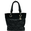 シャネル CHANEL パリビアリッツトートPM A34208 12番台 ブラック コーティングキャンバス レディース トートバッグ