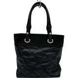 シャネル CHANEL パリビアリッツトートPM A34208 12番台 ブラック コーティングキャンバス レディース トートバッグ