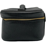 シャネル CHANEL ココマーク バニティバッグ A01997 3番台 ブラック ゴールド金具 キャビアスキン レディース ハンドバッグ