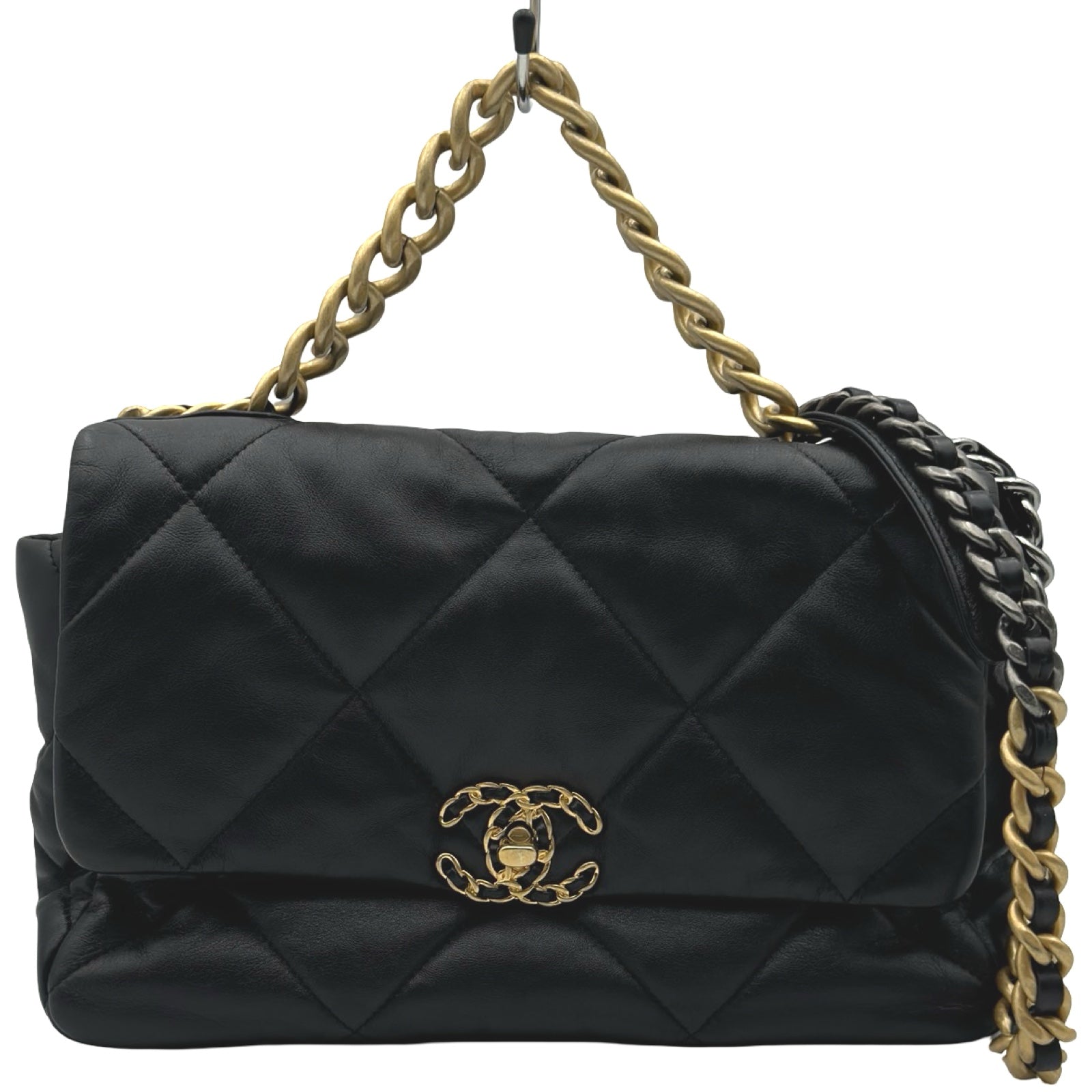 シャネル CHANEL CHANEL19 ラージバッグ AS1161 ブラック ゴールド金具
