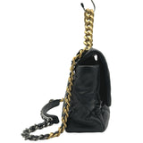 シャネル CHANEL CHANEL19 ラージバッグ AS1161 ブラック ゴールド金具×シルバー金具 シャイニーラム レディース ショルダーバッグ