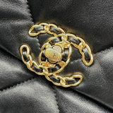 シャネル CHANEL CHANEL19 ラージバッグ AS1161 ブラック ゴールド金具×シルバー金具 シャイニーラム レディース ショルダーバッグ