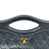 シャネル CHANEL マトラッセ 2WAY ハンドバッグ 1番台 ブラック ラムスキン レディース ショルダーバッグ