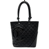 シャネル CHANEL カンボンライン トートミディアム A25167 10番台 ブラック ラムスキン レディース トートバッグ