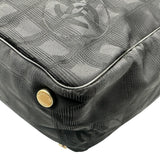シャネル CHANEL ニュートラベルライントートMM A15991 9番台 ブラック ナイロンジャガード レディース トートバッグ