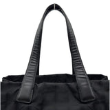 シャネル CHANEL ニュートラベルライントートMM A15991 9番台 ブラック ナイロンジャガード レディース トートバッグ