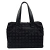 シャネル CHANEL ニュートラベルライントートMM A15991 9番台 ブラック ナイロンジャガード レディース トートバッグ