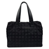 シャネル CHANEL ニュートラベルライントートMM A15991 9番台 ブラック ナイロンジャガード レディース トートバッグ