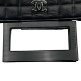 シャネル CHANEL チョコバー ハンドバッグ 7番台 ブラック ラムスキン レディース ハンドバッグ