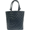 シャネル CHANEL カンボンライントート ミディアム A25167 9番台 ブラック ラムスキン レディース ハンドバッグ
