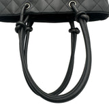 シャネル CHANEL カンボンライントート ミディアム A25167 9番台 ブラック ラムスキン レディース ハンドバッグ