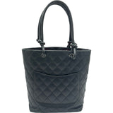 シャネル CHANEL カンボンライントート ミディアム A25167 9番台 ブラック ラムスキン レディース ハンドバッグ