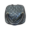 シャネル CHANEL トップハンドルバニティバッグ ブラック ゴールド金具 ラムスキン レディース ハンドバッグ