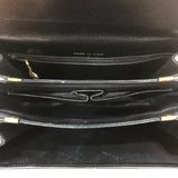セリーヌ CELINE 馬車金具セミショルダーバッグ ブラック ゴールド金具 ボックスカーフ レディース ショルダーバッグ