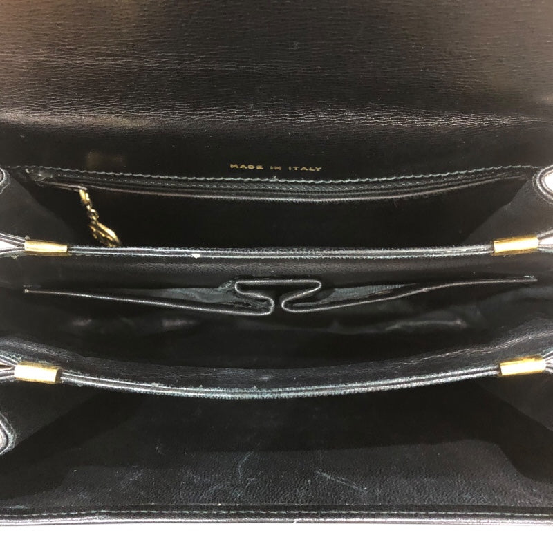 セリーヌ CELINE 馬車金具セミショルダーバッグ ブラック ゴールド金具