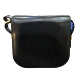 セリーヌ CELINE 馬車金具セミショルダーバッグ ブラック ゴールド金具 ボックスカーフ レディース ショルダーバッグ