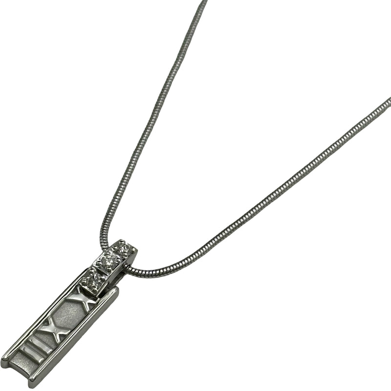 ティファニー TIFFANY＆CO アトラスバーネックレス ホワイトゴールド