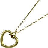 ティファニー TIFFANY＆CO オープンハートネックレス ゴールド K18 ルビー ジュエリー