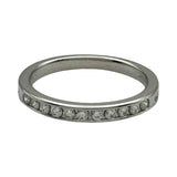 ティファニー TIFFANY＆CO ハーフサークルチャネルセッティングリング プラチナ Pt950 ダイヤモンド ジュエリー