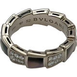 ブルガリ BVLGARI セルペンティヴァイパーリング ホワイトゴールド Au750 マザーオブパール ジュエリー