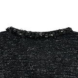 シャネル CHANEL ラメツイードノーカラージャケット P49616 ブラック ツイード レディース ノーカラージャケット