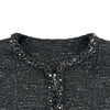 シャネル CHANEL ラメツイードノーカラージャケット P49616 ブラック ツイード レディース ノーカラージャケット