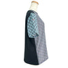 ルイ・ヴィトン LOUIS VUITTON モノグラムシルク切替半袖Tシャツ FHTS95RVC ブルー シルク レディース 半袖Ｔシャツ