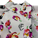 ルイ・ヴィトン LOUIS VUITTON 花柄シルクブラウス FHBL99 ホワイト シルク レディース ブラウス