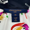ルイ・ヴィトン LOUIS VUITTON 花柄シルクブラウス FHBL99 ホワイト シルク レディース ブラウス