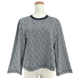 エルメス HERMES シェーヌダンクル総柄長袖Tシャツ 4E4649DB ネイビー コットン レディース 長袖Ｔシャツ
