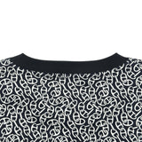 エルメス HERMES シェーヌダンクル総柄長袖Tシャツ 4E4649DB ネイビー コットン レディース 長袖Ｔシャツ