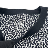 エルメス HERMES シェーヌダンクル総柄長袖Tシャツ 4E4649DB ネイビー コットン レディース 長袖Ｔシャツ