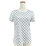 エルメス HERMES メドールプリント半袖Tシャツ 5E4627DG ホワイト コットン レディース 半袖Ｔシャツ