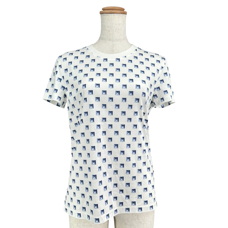 美品！【HERMES】「メリ・メドール」ストレートカットシャツ エルメス HERMES メドールプリント半袖Tシャツ 5E4627DG ホワイト