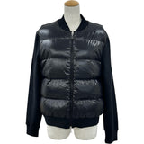 モンクレール MONCLER ダウン切替ジップアップカーディガン ブラック コットン レディース カーディガン