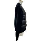 モンクレール MONCLER ダウン切替ジップアップカーディガン ブラック コットン レディース カーディガン
