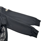 モンクレール MONCLER ダウン切替ジップアップカーディガン ブラック コットン レディース カーディガン