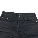 サンローラン SAINT LAURENT クラッシュ加工スキニーデニムパンツ 398561 ブラック コットン メンズ デニムパンツ