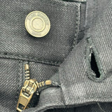 サンローラン SAINT LAURENT クラッシュ加工スキニーデニムパンツ 398561 ブラック コットン メンズ デニムパンツ