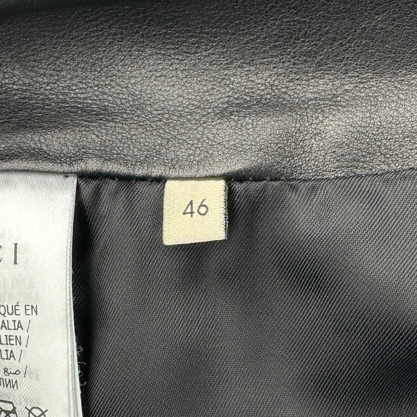 グッチ GUCCI カーフスキンレザーパンツ 713487 ブラック レザー