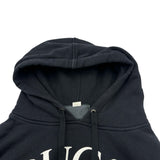 グッチ GUCCI ロゴプリントスウェットパーカー 475374 ブラック コットン メンズ パーカー