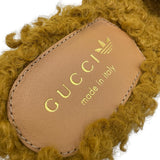 グッチ GUCCI ×adidas ムートンヒールサンダル 722440 ベージュ ムートン レディース サンダル