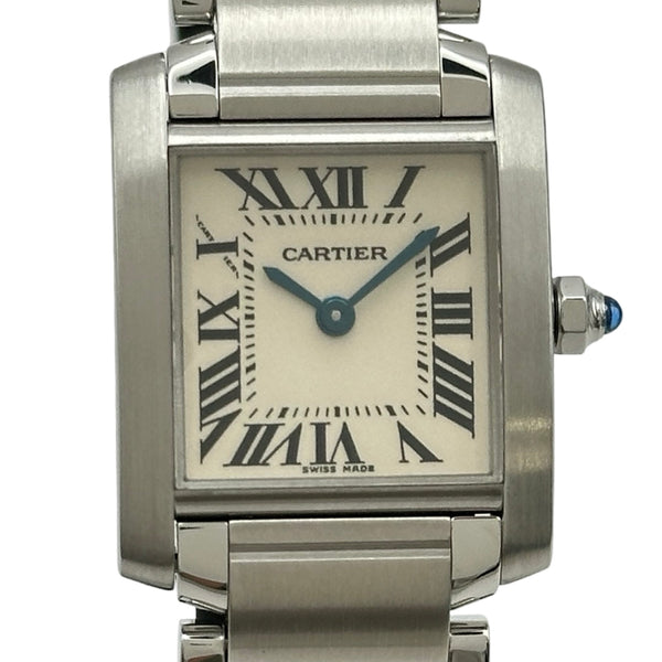 カルティエ Cartier タンクフランセーズ SM W51008Q3 シルバー