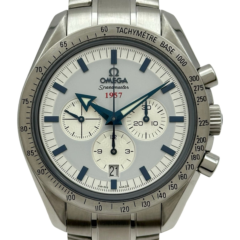 OMEGA オメガ ブロードアロー1957コーアクシャル 321.10.42.50.02.001 腕時計_x000D_
 ステンレススチール ホワイト 自動巻き メンズ【中古】 オメガ OMEGA スピードマスター ブロードアロー 1957 321.10.42.50