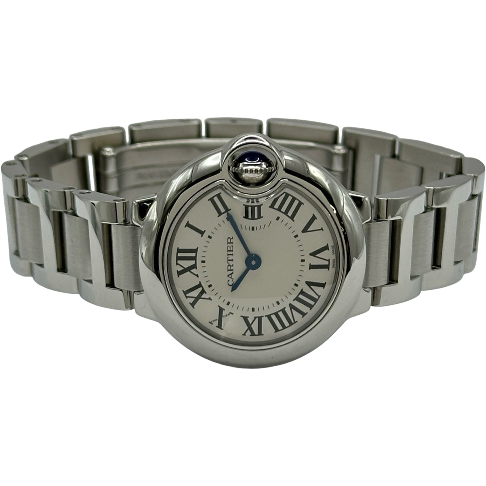 カルティエ Cartier 腕時計 バロンブルー SM W69010Z4 ローマンインデックス シルバー文字盤 SS クオーツアナログ 【中古】 CARTIER ヴィンテージ カルティエ バロンブルー SM W69010Z4 クォーツ