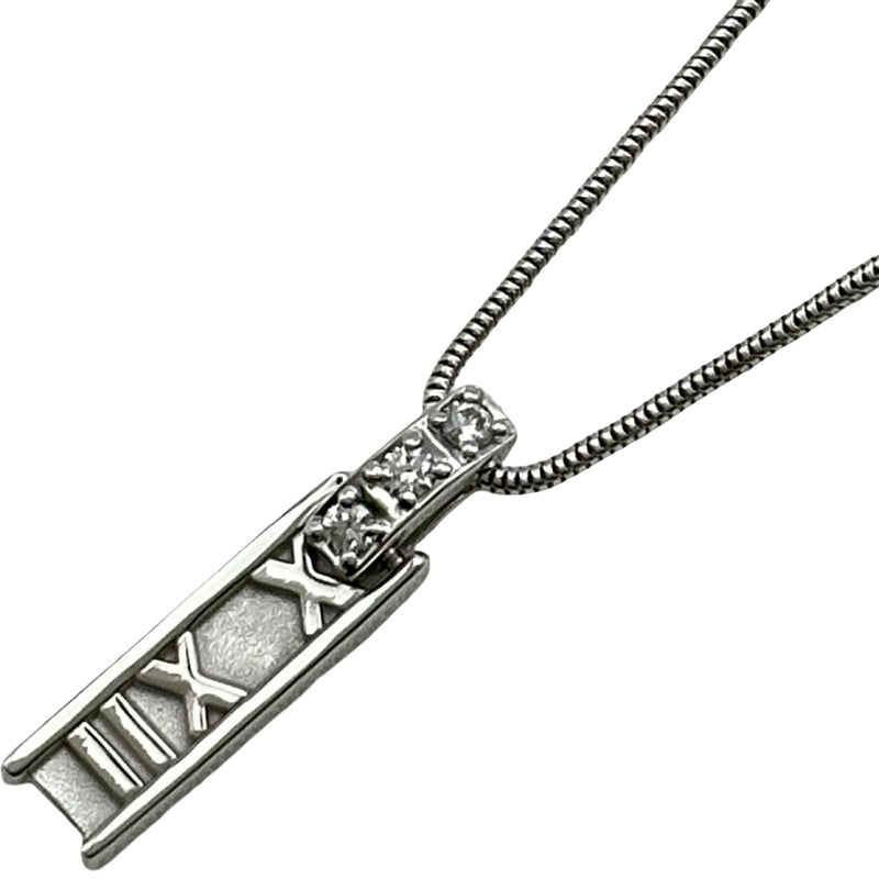 美品！ ヴィンテージティファニー ブラックアトラス ネックレス ティファニー TIFFANY＆CO アトラスネックレス ホワイトゴールド 750