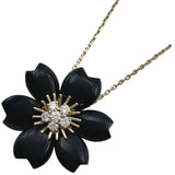 ヴァンクリーフ＆アーペル Van Cleef & Arpels ローズドノエルネックレス ゴールド Au750 オニキス ジュエリー